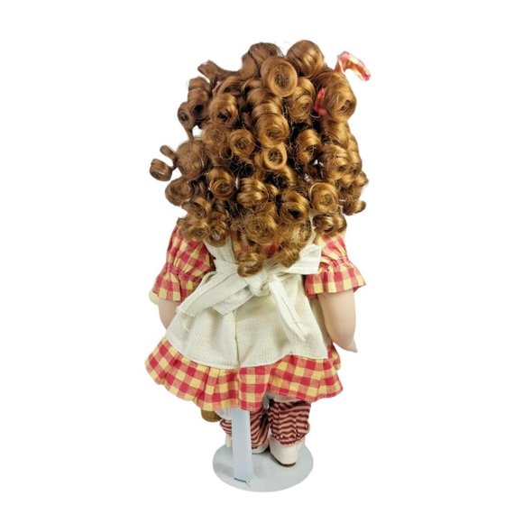 TL Toys Raggedy Ann Porcelain Doll with Stuffed Doll 16 inch Bisque Porcelain - Picture 6 of 9